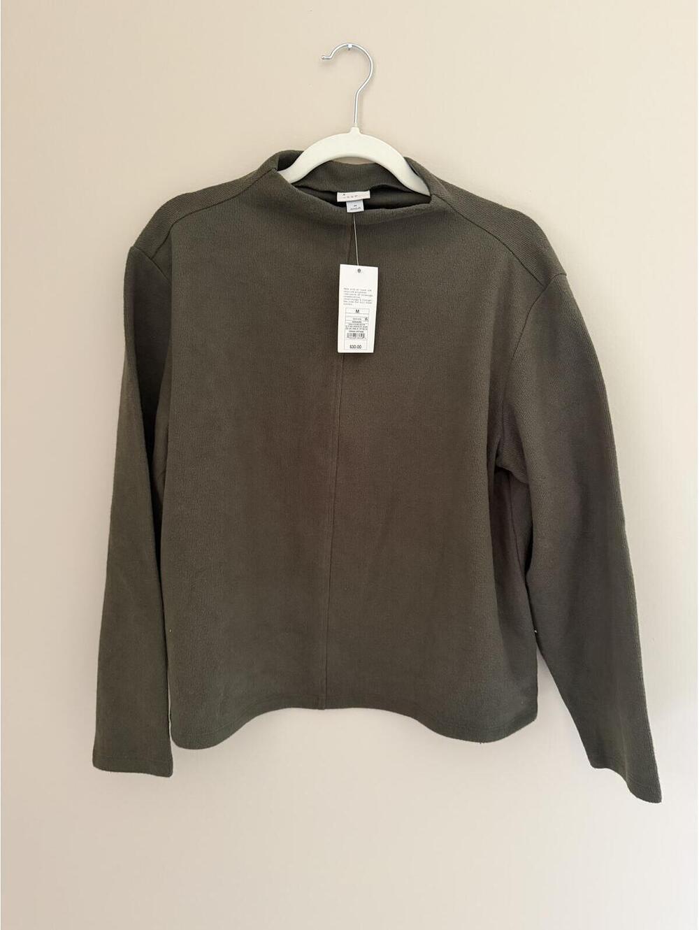 M a new day, solid olive green, super soft